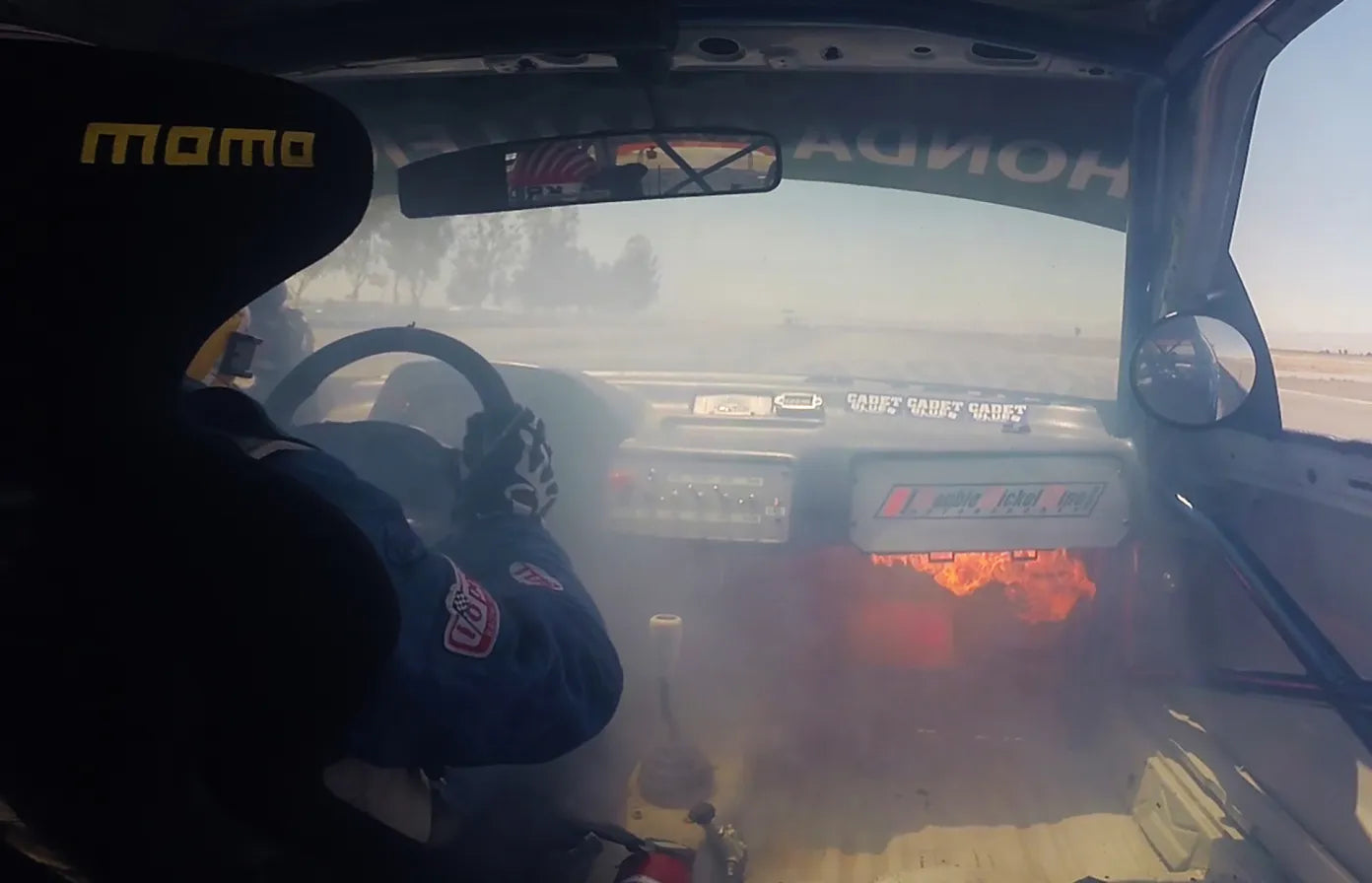 Train yourself to be able to escape your racecar during a motorsport event