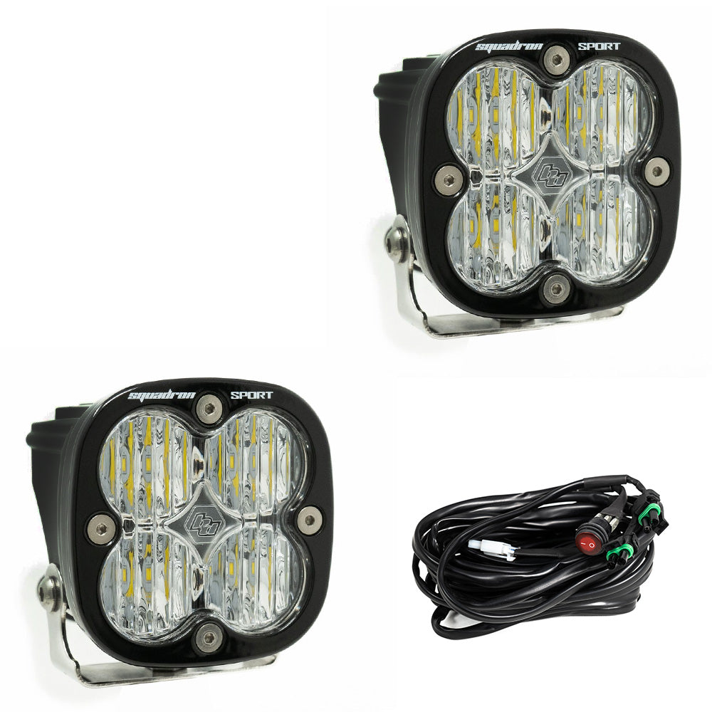 Baja Designs - Squadron Sport - PAIR LED Auxiliary Lights - 30w / 3,162 Lumens