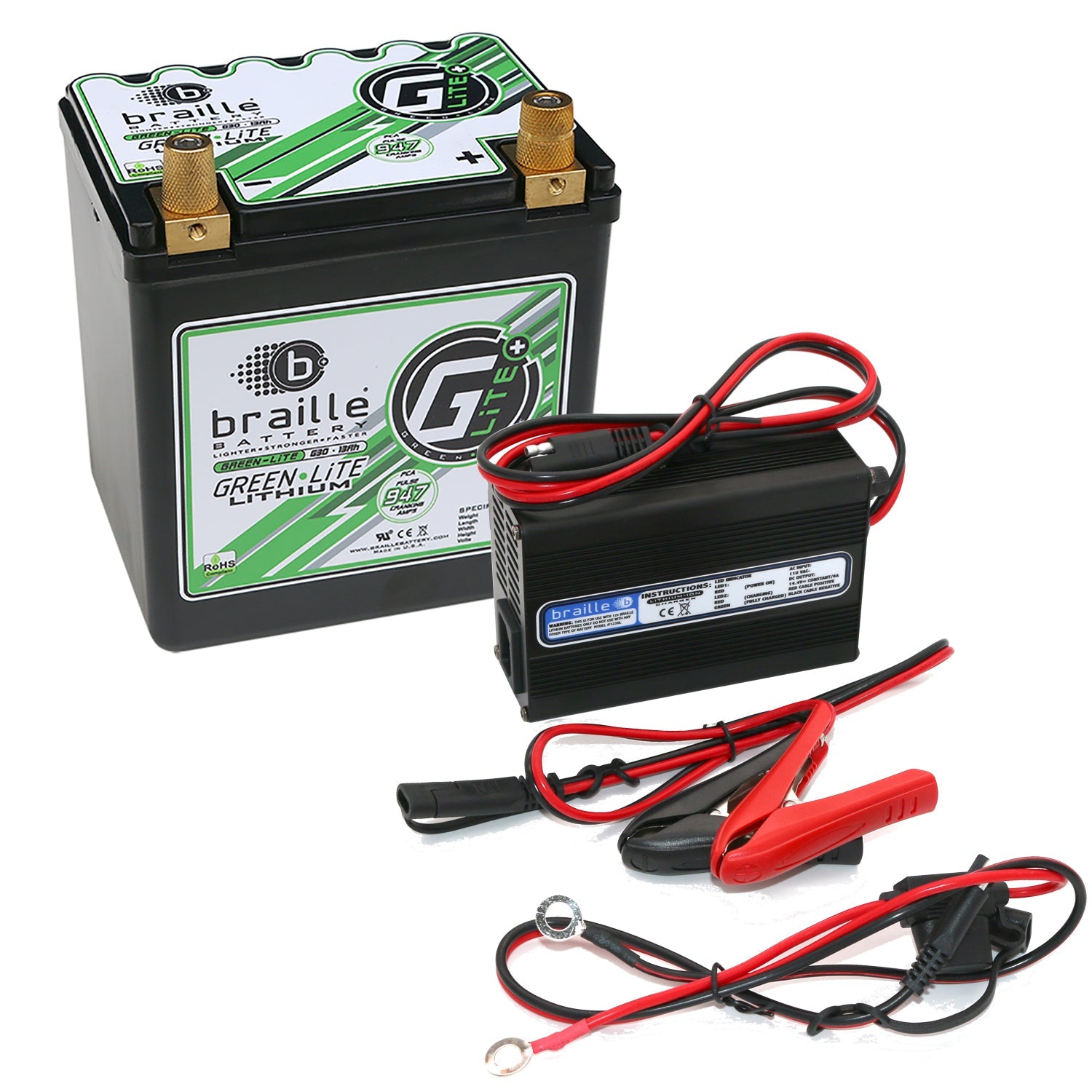 Braille Battery - Green Lite G30 5.5 lb Lithium Battery