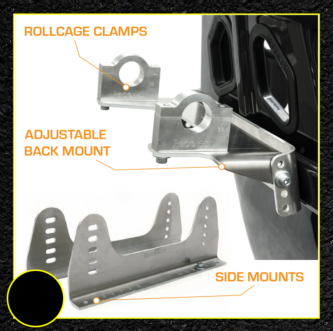 Racetech - RTB1003S - Side Mount Brackets - Steel