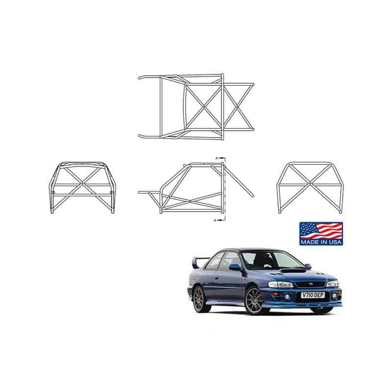 Broken Motorsports - Subaru GC Coupe, Sedan & Wagon Roll Cage Kit BM-GC-WRX-HALF-Plates Half Cage Kit / Yes (+$125.00) on Bleeding Tarmac