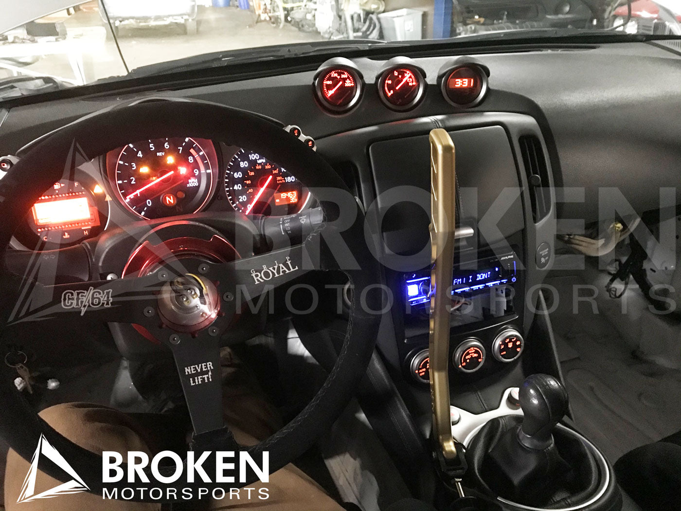 Broken Motorsports - Nissan 370Z - Hydraulic Handbrake Mount  Edit alt text