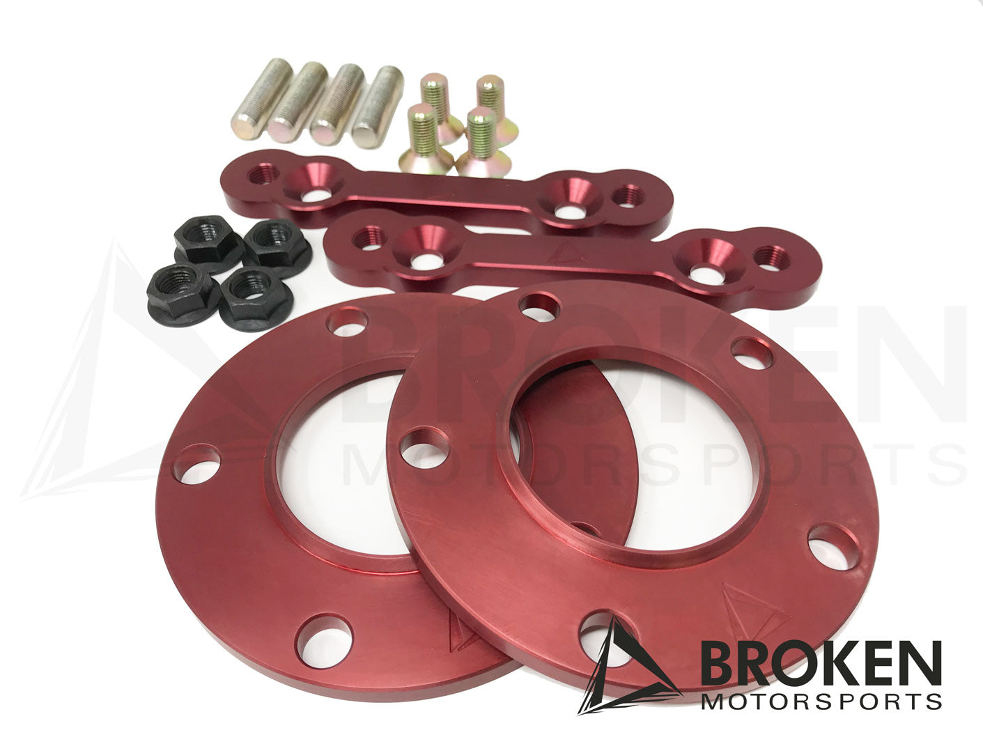 Broken Motorsports - Nissan 370Z/Z34 Front Gravel Brake Bracket kit on Bleeding Tarmac