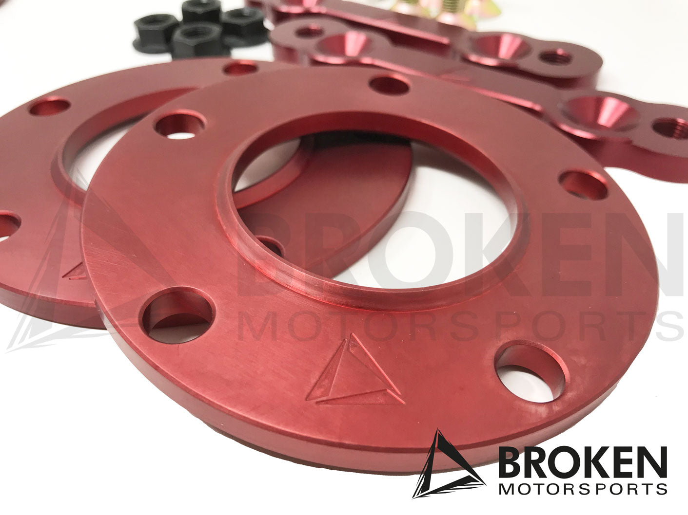 Broken Motorsports - Nissan 370Z/Z34 Front Gravel Brake Bracket kit on Bleeding Tarmac