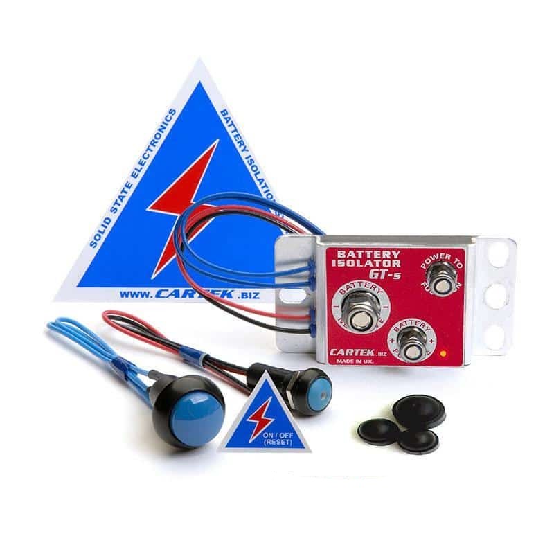 Cartek Motorsport Electronics - Battery Isolator GT & Electronic Kill Switch 1068-106 Red on Bleeding Tarmac