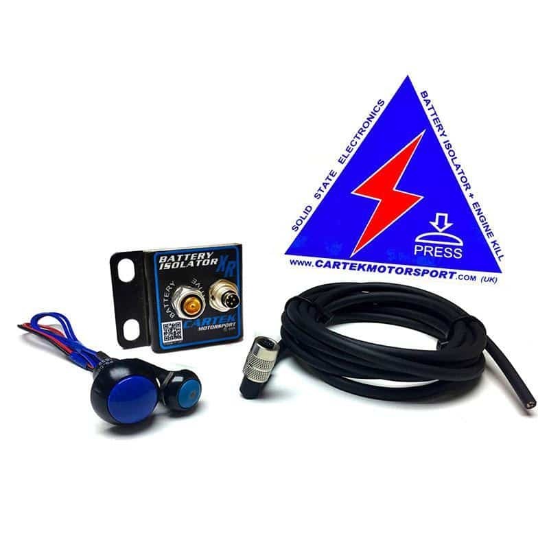 Cartek Motorsport Electronics - Battery Isolator XR & Electronic Kill Switch 1068-118 Red on Bleeding Tarmac