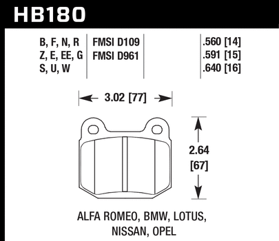 Hawk Performance HB180B.560 HPS 5.0 Rear Brake Pads - 2003-2009 Nissan 350Z, 04-15 Subaru Impreza WRX STI, & 03-06 Mitsubishi Lancer Evo on Bleeding Tarmac