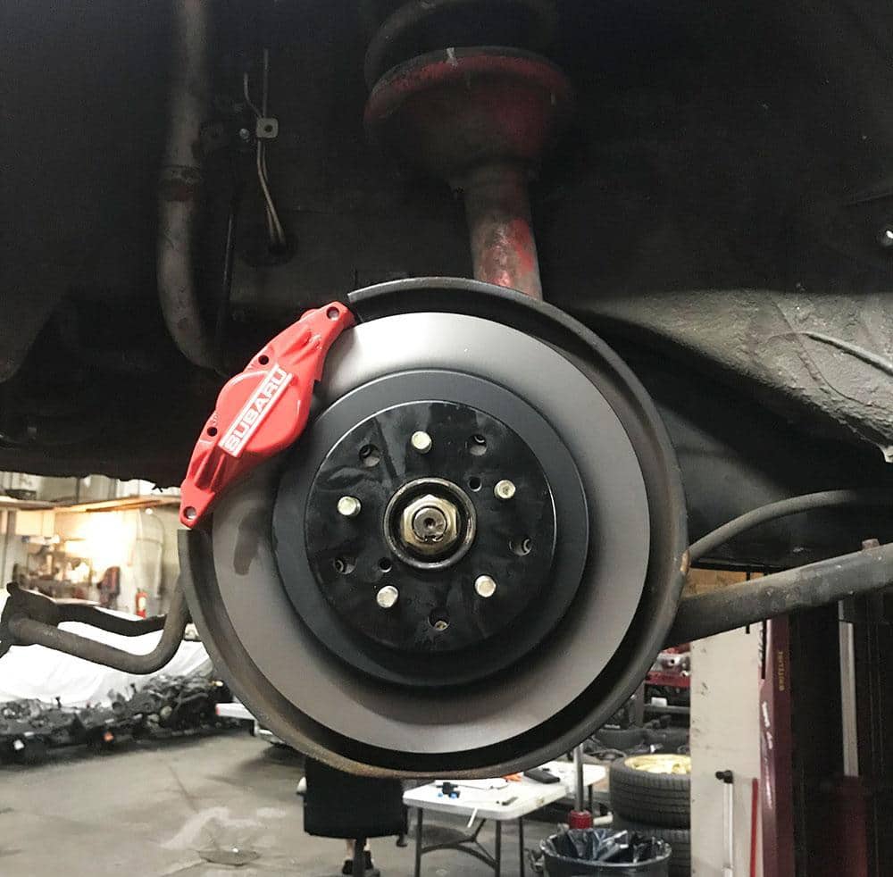 KNS Brakes - Dual Drilled 2-Pot REAR Gravel Rotor - Subaru WRX STi KNS2663 GR/VA on Bleeding Tarmac