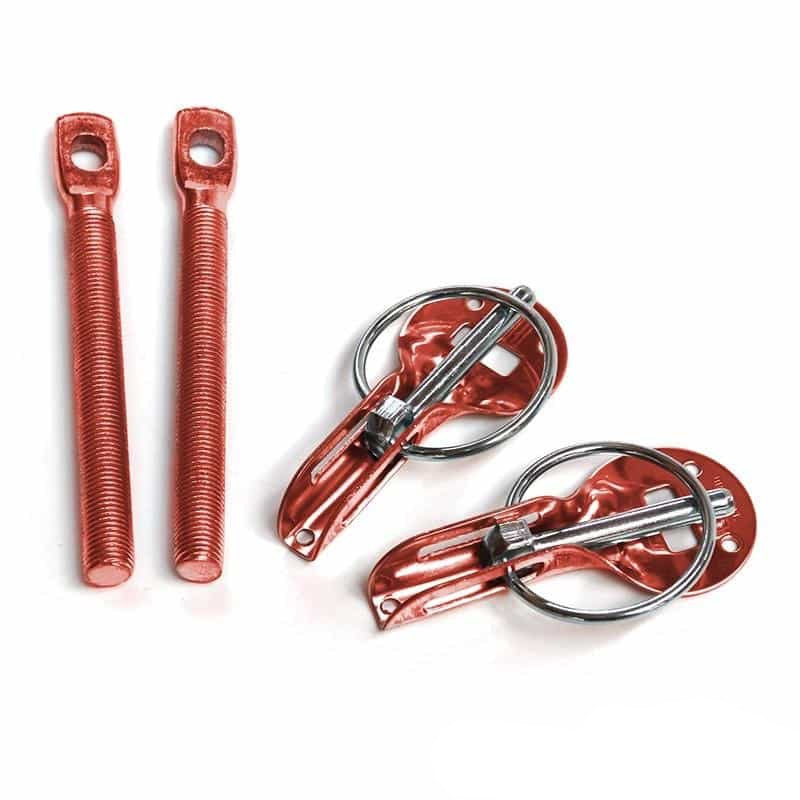 Racetech - Hood Pins - Alloy BPLP-Silver Silver on Bleeding Tarmac