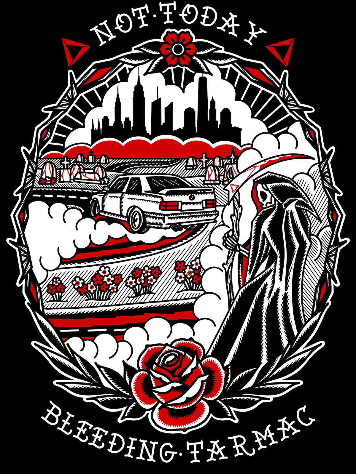 Bleeding Tarmac X Bottom Dwellers - Hoodie