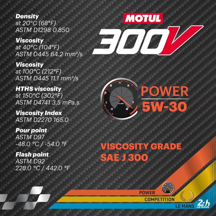 Motul 300V POWER RACING 5W30  Racing Engine Oil - 2L