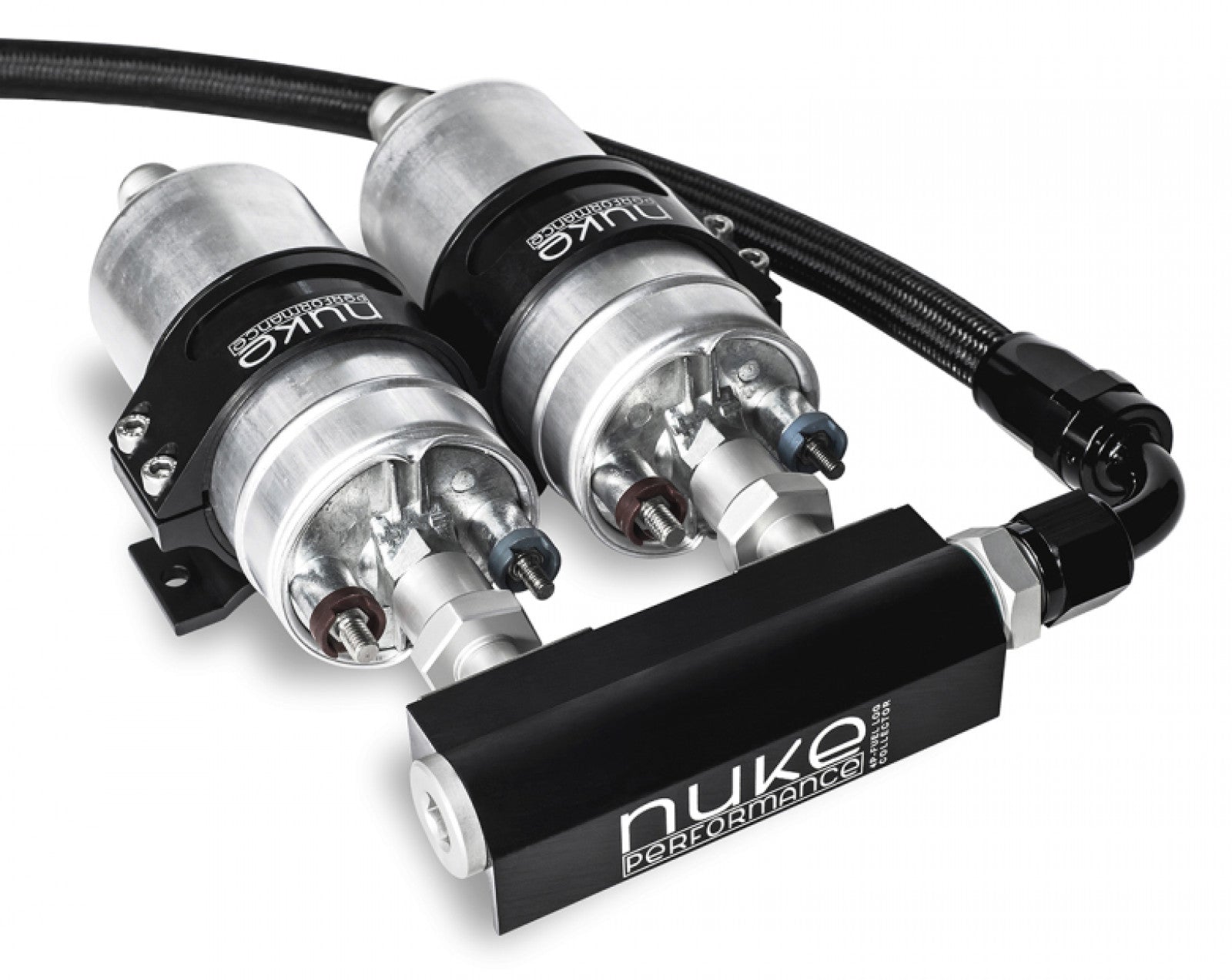 Nuke Performance - 4-Port Fuel Log Collector for Dual Bosch 044 Fuel Pumps