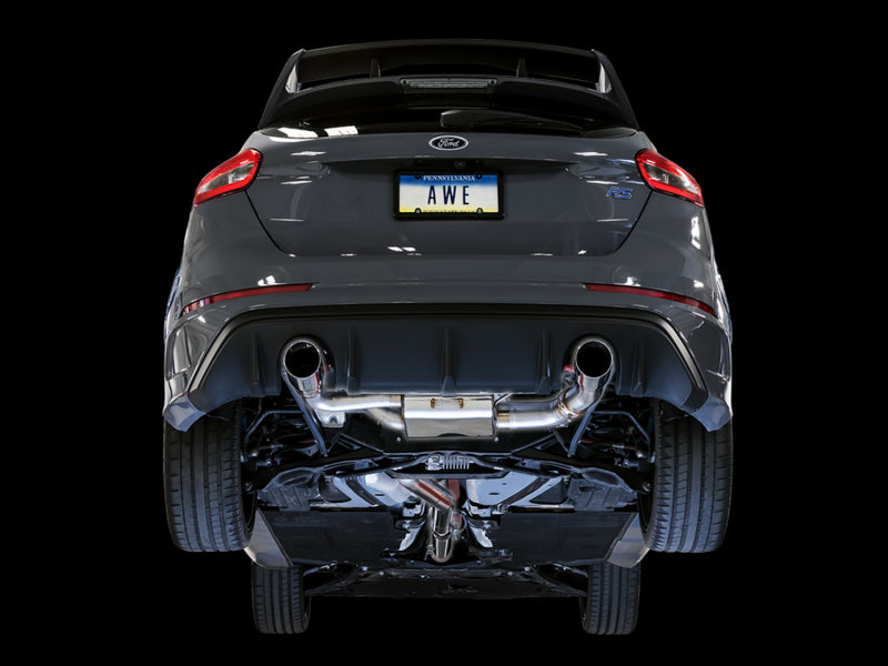AWE Tuning - SwitchPath™ Cat-back Exhaust (with Remote) for Ford Focus RS - Chrome Silver Tips