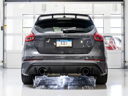 AWE Tuning - Touring Edition Cat-back Exhaust for Ford Focus RS- Non-Resonated - Chrome Silver Tips