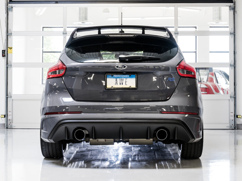 AWE Tuning - Touring Edition Cat-back Exhaust for Ford Focus RS - Non-Resonated - Diamond Black Tips