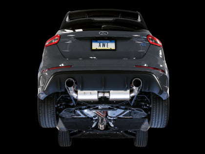 AWE Tuning - Touring Edition Cat-back Exhaust for Ford Focus RS- Resonated - Chrome Silver Tips