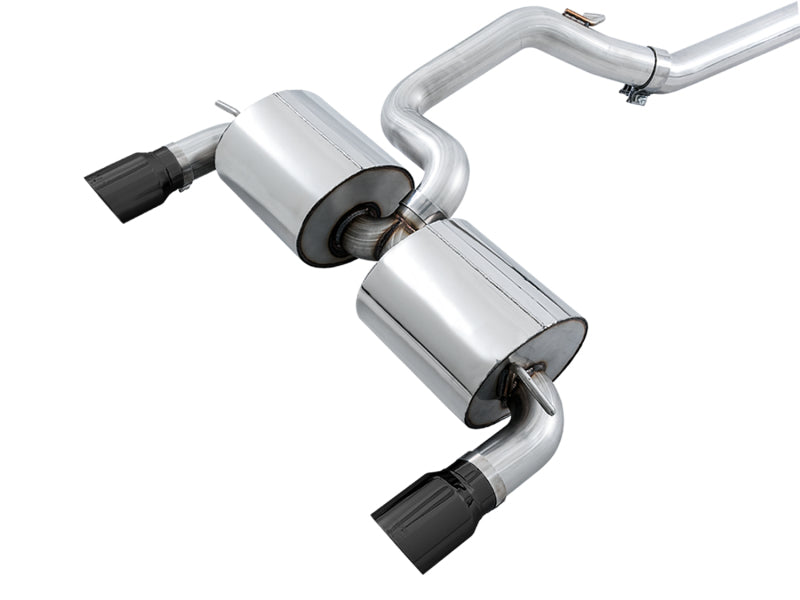 AWE Tuning - Touring Edition Cat-back Exhaust for Ford Focus RS - Resonated - Diamond Black Tips