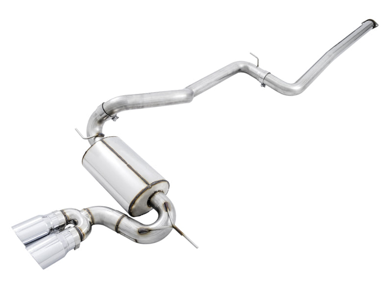 AWE Tuning - Touring Edition Cat-back Exhaust for Ford Focus ST - Non-Resonated - Chrome Silver Tips