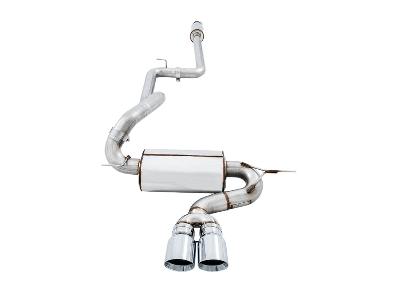 AWE Tuning - Touring Edition Cat-back Exhaust for Ford Focus ST - Resonated - Chrome Silver Tips