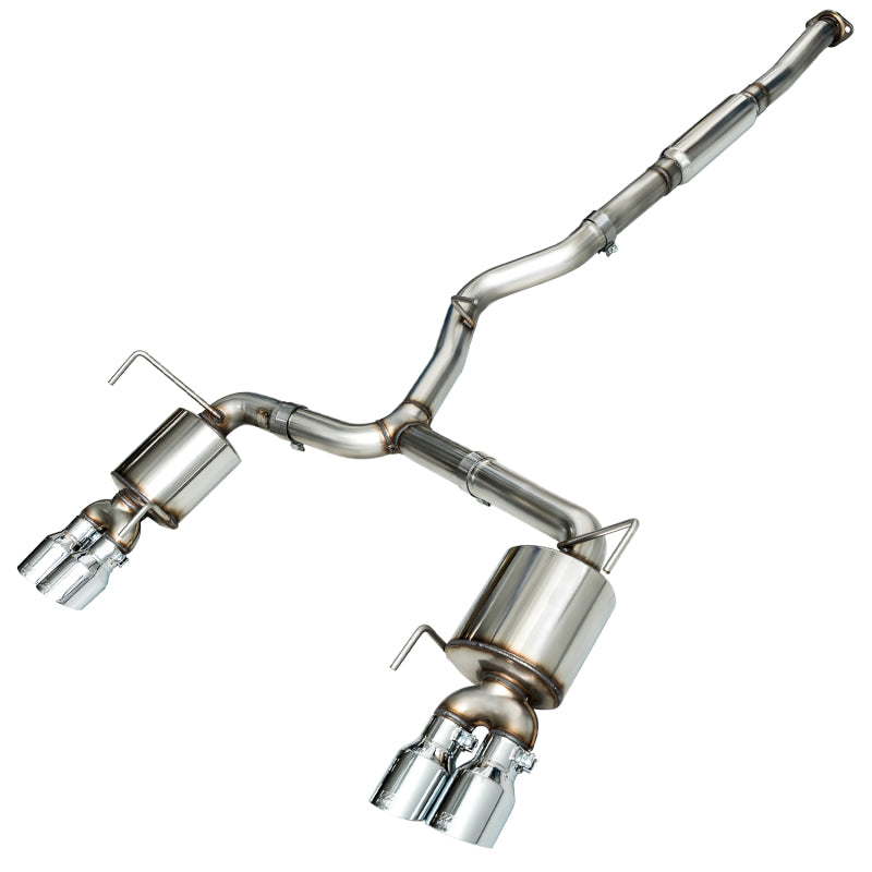 AWE Tuning - Touring Edition Exhaust for 2015+ VA WRX Sedan - Chrome Silver Quad Tips (102mm)