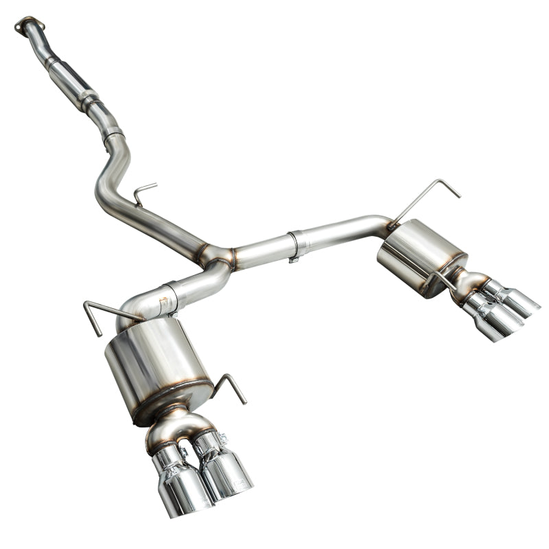 AWE Tuning - Touring Edition Exhaust for 2015+ VA WRX Sedan - Chrome Silver Quad Tips (102mm)