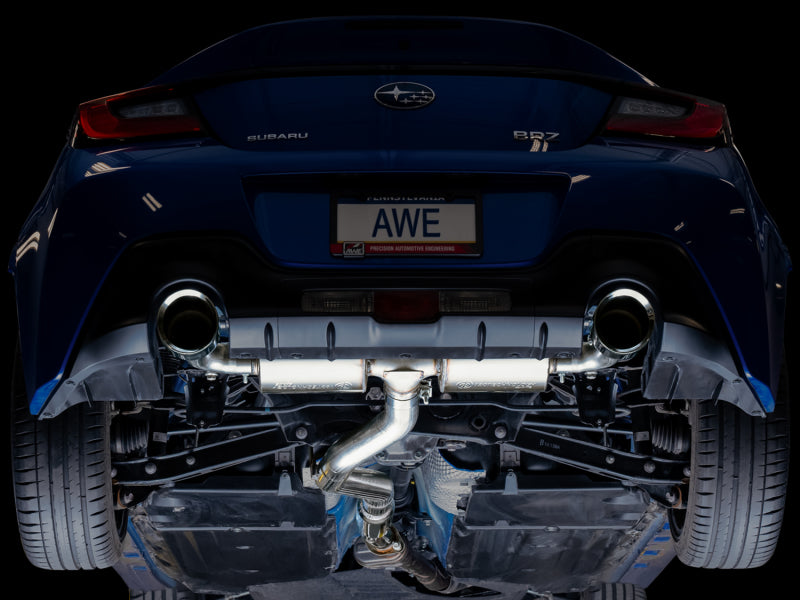 AWE Tuning -  Touring Edition Exhaust for Subaru BRZ / Toyota GR86 / Toyota 86 / Scion FR-S - Chrome Silver Tips