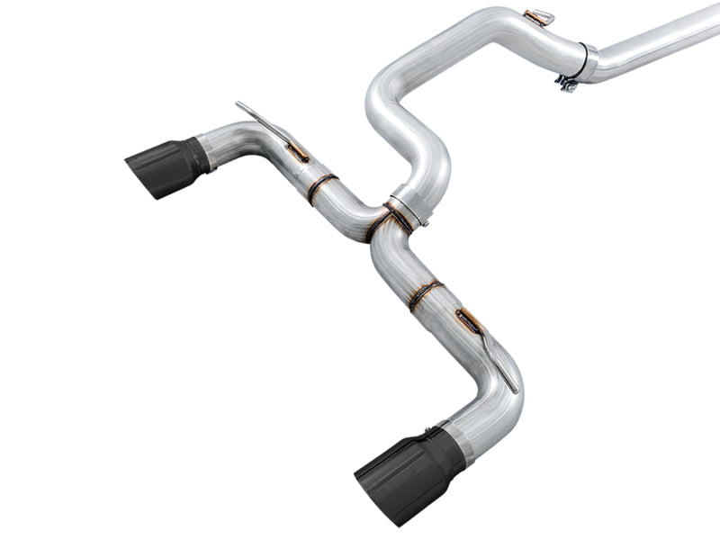 AWE Tuning - Track Edition Cat-back Exhaust for Ford Focus RS - Diamond Black Tips