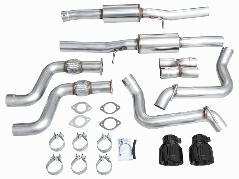 AWE Tuning - Track Edition Exhaust for Nissan Z - Diamond Black Tips