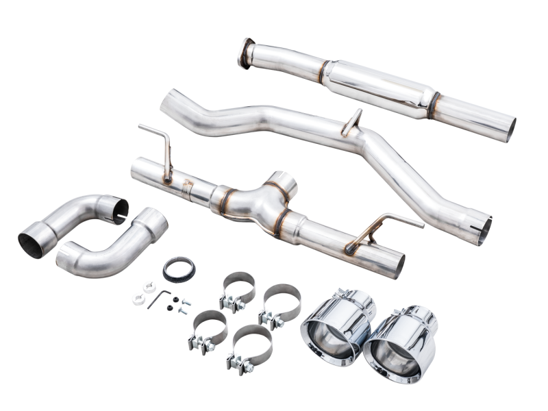AWE Tuning -  Track Edition Exhaust for Subaru BRZ / Toyota GR86 / Toyota 86 / Scion FR-S - Chrome Silver Tips