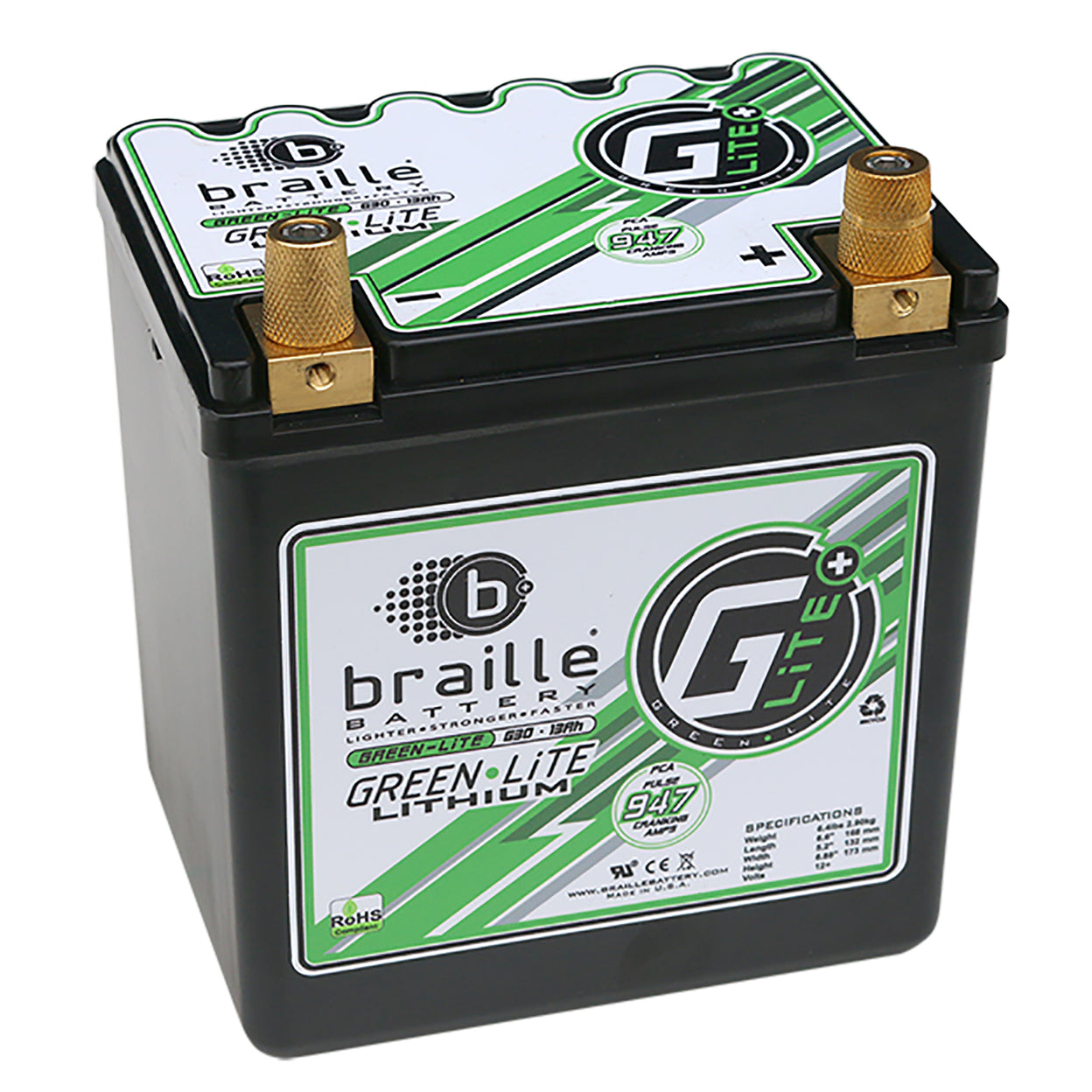 Braille Battery - Green Lite G30 5.5 lb Lithium Battery