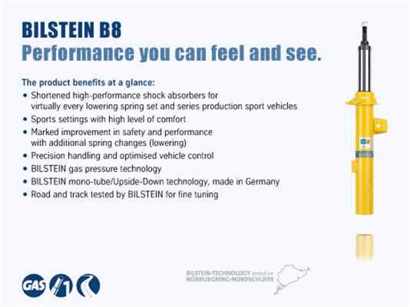 Bilstein - B8 Performance Plus Front Right Monotube Shock - 11-19 Ford Fiesta