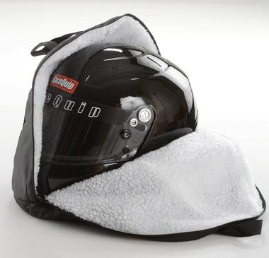 RaceQuip - Fleece-Lined Helmet Bag - Black on Bleeding Tarmac