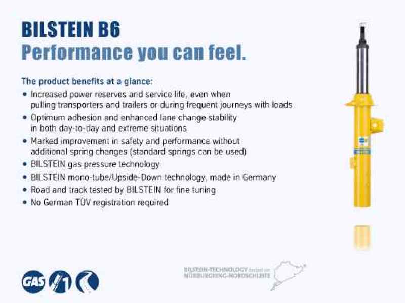 Bilstein - B6 Performance Rear Monotube Shock - 11-19 Ford Fiesta