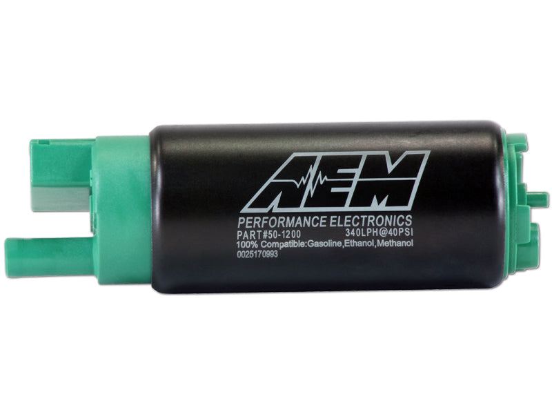 AEM 50-1200 340LPH E85-Compatible High Flow In-Tank Fuel Pumps (Offset Inlet) on Bleeding Tarmac