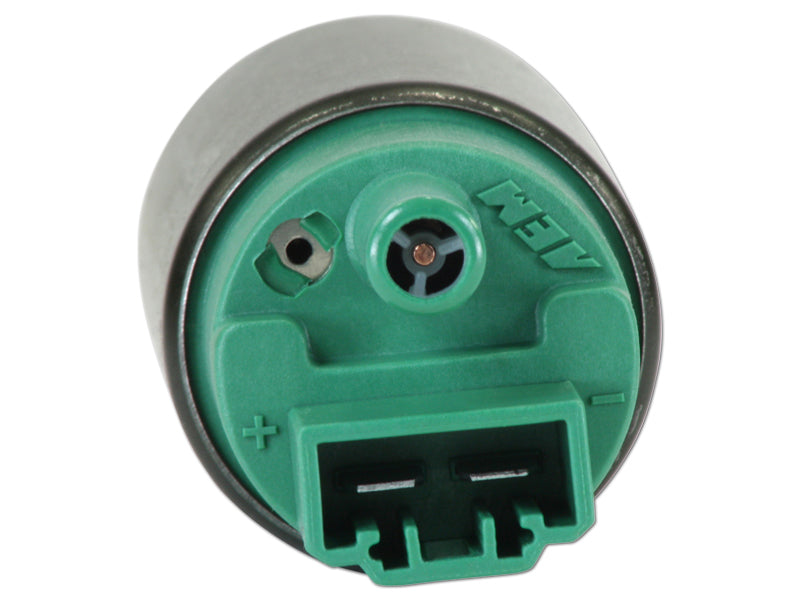 AEM 50-1220 340lph E85-Compatible High Flow In-Tank Fuel Pump (65mm, Offset Inlet) on Bleeding Tarmac