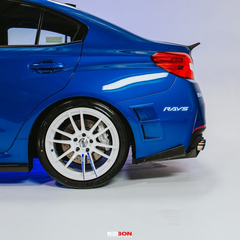 SEIBON RD18SBIMP Carbon Fiber Rear Diffuser - 2018-2021 Subaru WRX / STi on Bleeding Tarmac