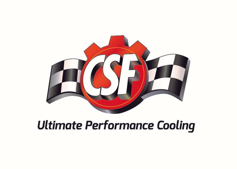 CSF - Universal Half Radiator w/-16AN & Slip-On Fittings/12in SPAL Fan & Shroud