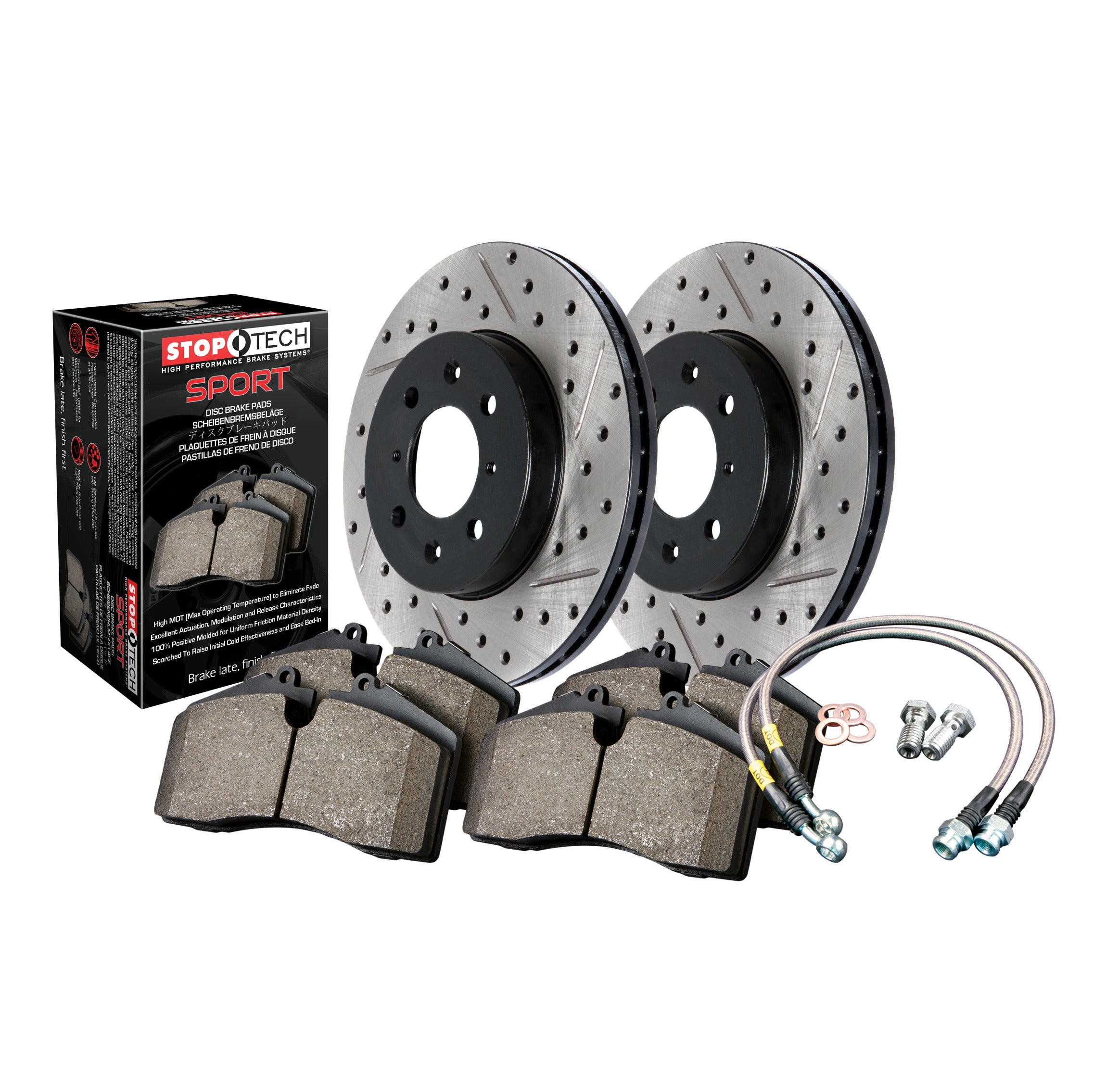 Stoptech 978.47004F Ultra-Premium Sport Kit - Slotted and Drilled - Front - 1998-2001 Subaru Impreza RS on Bleeding Tarmac