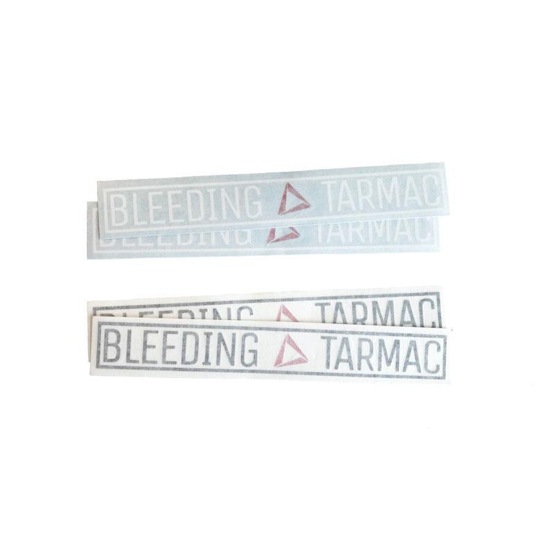 Bleeding Tarmac - 9" Die Cut Stickers  Black on Bleeding Tarmac 