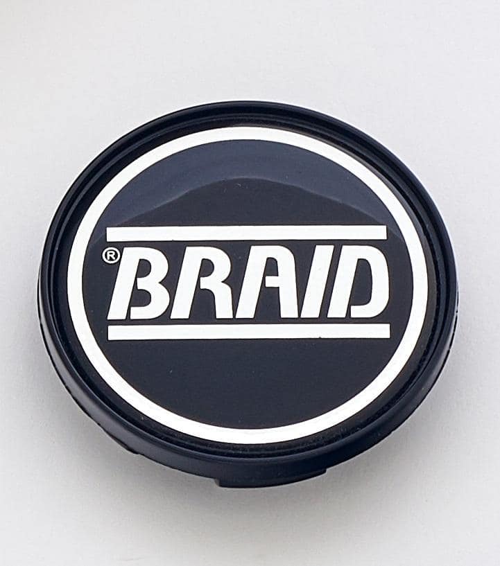 Braid Wheels - Center CAPS  Medium - Chrome on Bleeding Tarmac 