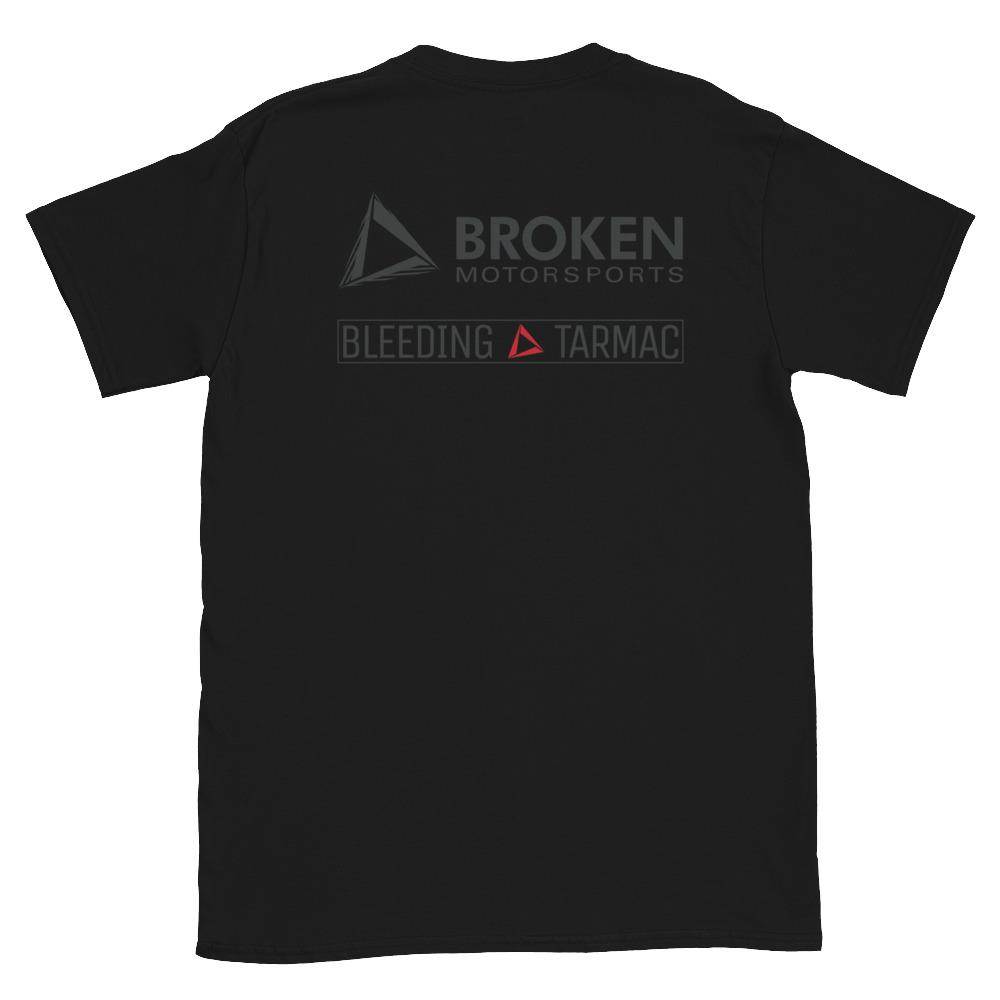 Broken Motorsports - Classic - Short-Sleeve Unisex T-Shirt 7092520 3XL / Black on Bleeding Tarmac 
