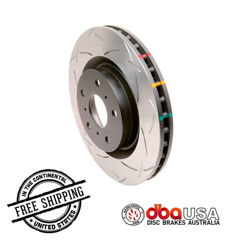DBA USA - FORD Focus - 4000 T3 Series FRONT Slotted Rotor dba42968S 2016-2017 Ford Focus RS on Bleeding Tarmac 