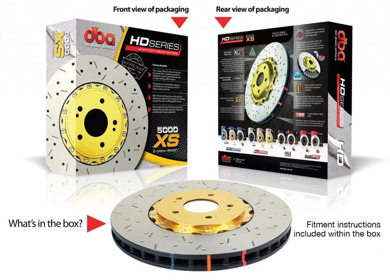 DBA USA - Nissan 370Z - 5000 XS Series Slotted & Drilled Rotor dba52314BLKXS 2009-2016 Nissan 370Z Touring on Bleeding Tarmac 