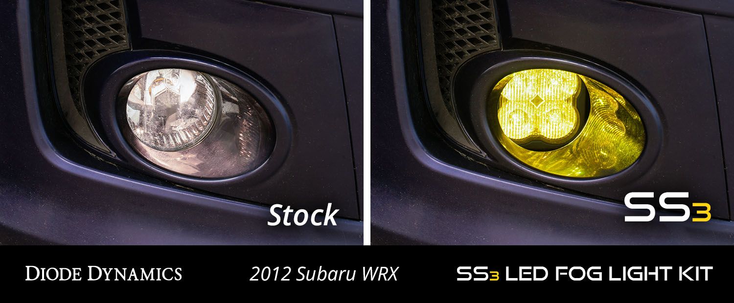 Diode Dynamics - SS3 LED Fog Light Kit for 2011-2014 Subaru WRX/STi DD6550 Yellow SAE/DOT Fog / Pro on Bleeding Tarmac 