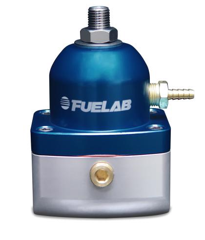 FUELAB - 51502 - 515 Series Bypass Fuel Pressure Regulators - 6AN inlets - 25-90 PSI 51502-2 Red on Bleeding Tarmac 
