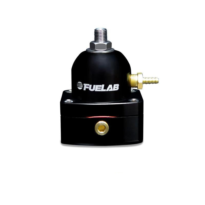 FUELAB - 51502 - 515 Series Bypass Fuel Pressure Regulators - 6AN inlets - 25-90 PSI 51502-2 Red on Bleeding Tarmac 