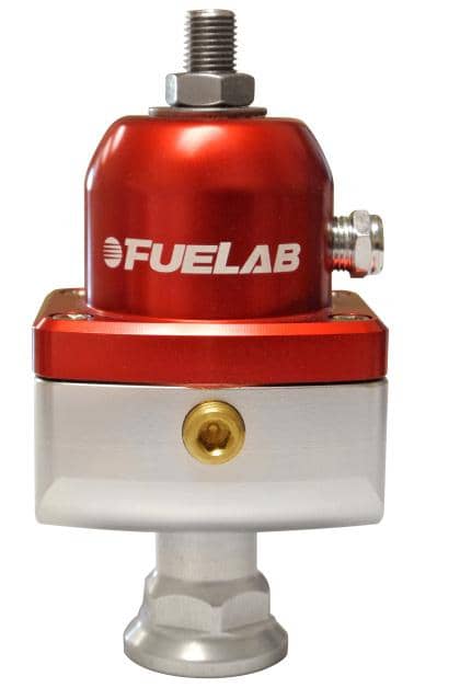 FUELAB - 57501 - 575 Series Carbureted Blocking Regulator - 4-12 PSI Mini Fuel Pressure Regulator 57501-2 / SPECIAL ORDER Red on Bleeding Tarmac 