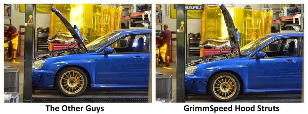 GrimmSpeed - Hood Struts - Subaru 02-07 Impreza/WRX/STi grm097016 Default Title on Bleeding Tarmac 