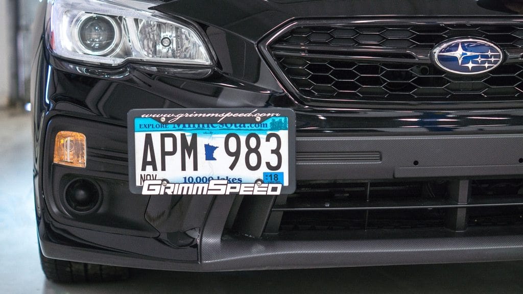 GrimmSpeed - License Plate Relocation kit - 18+ Subaru WRX/STi/Crosstrek,, 13+ BRZ/FRS/86, 17+ Impreza (non-turbo), 10+ Legacy/Outback grm094029 Default Title on Bleeding Tarmac 