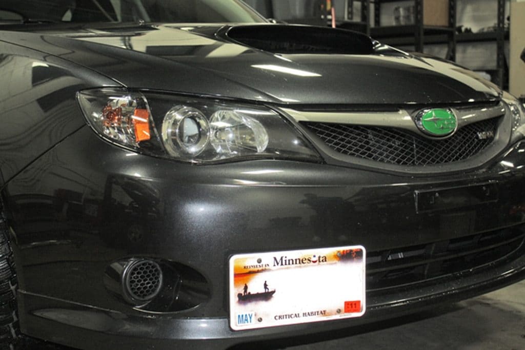 GrimmSpeed - License Plate Relocation kit - 2008-2014 Subaru WRX/STi, 05-09 Legacy, 08-11 Impreza grm094011 Default Title on Bleeding Tarmac 